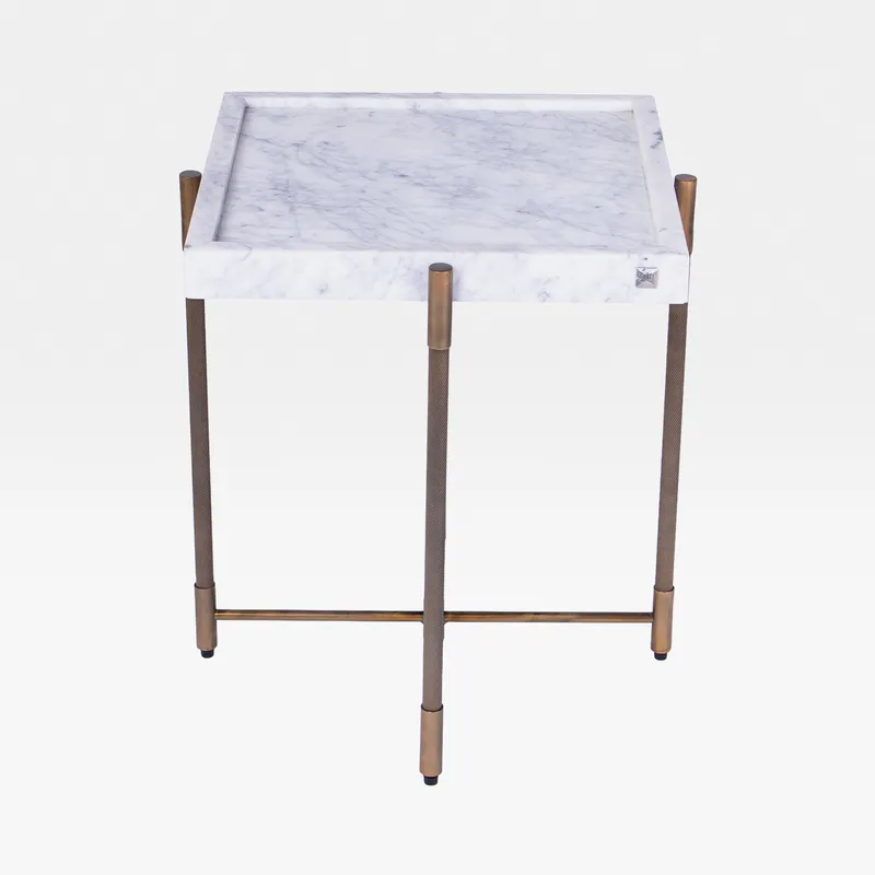 KNURL side table white - 43x43cm