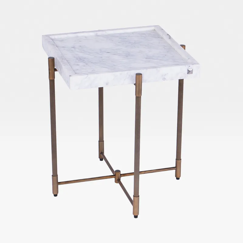 KNURL side table white - 43x43cm