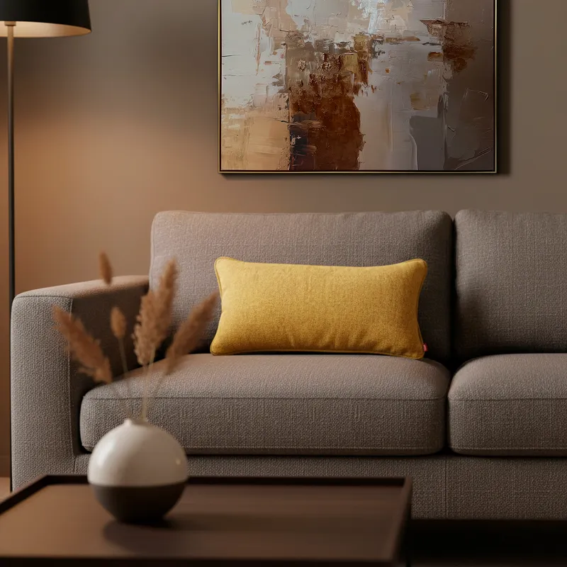 LORENZO cushion cover mustard - 30x60cm