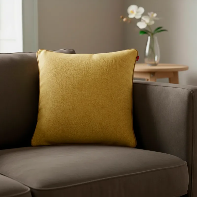 LORENZO cushion cover mustard - 50x50cm