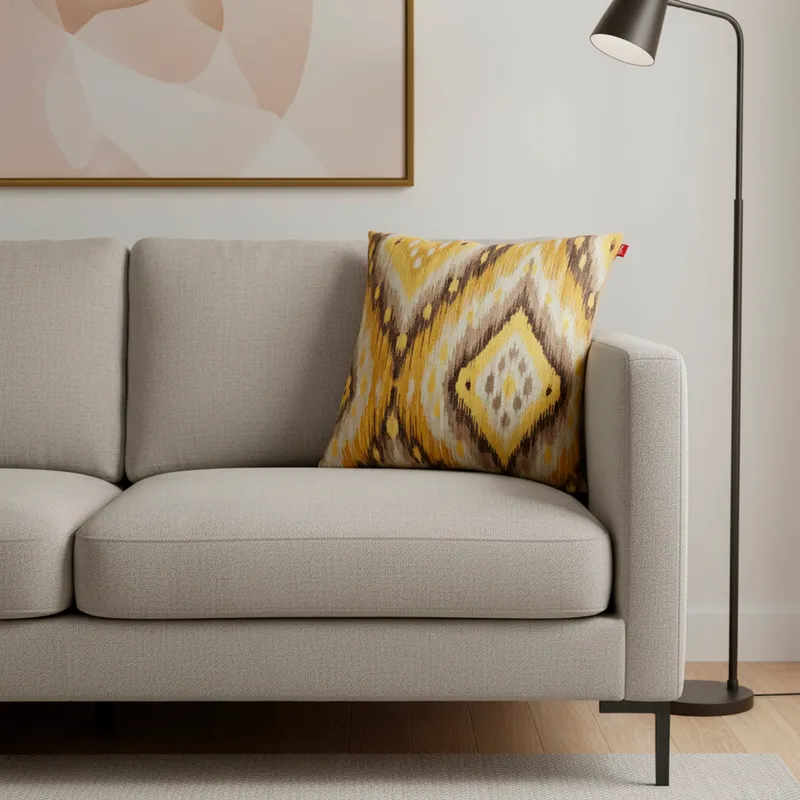 IKAT cushion cover yellow - 45x45cm