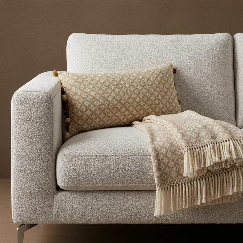 ELIAS throw beige - 117x183cm