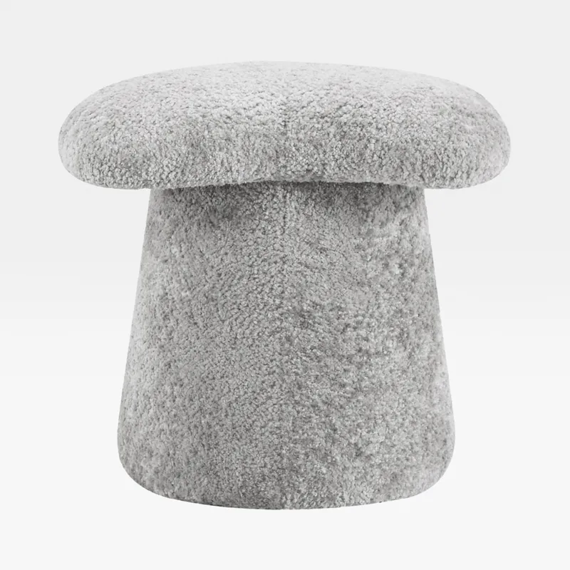 MUSHROOM stool silver - large