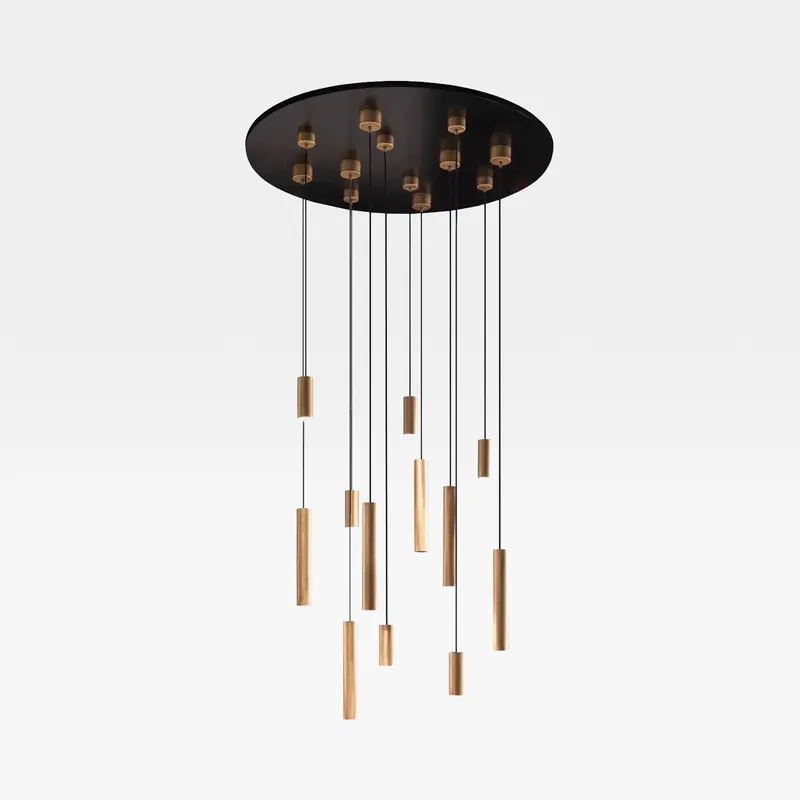RAIN chandelier bronze / black - dia 50cm