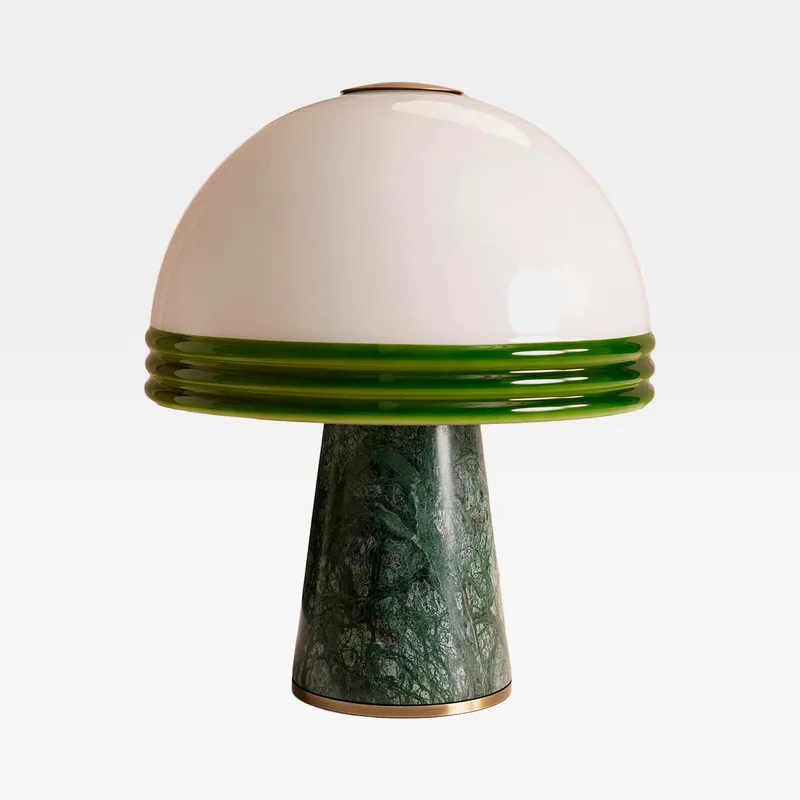 ENOKI table lamp white/green -H40cm