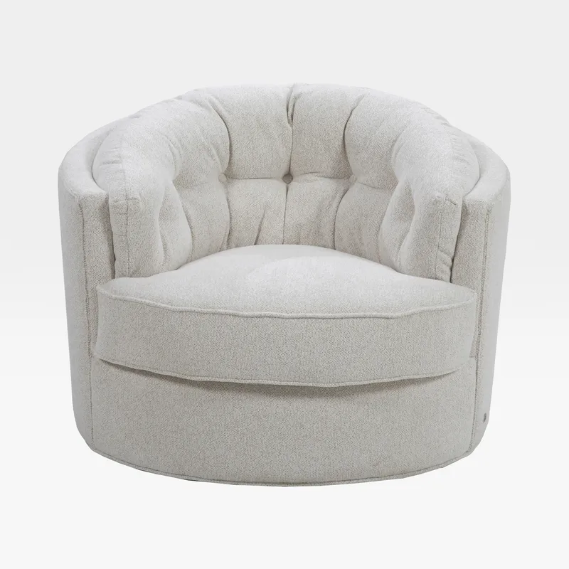 NIGHT swivel armchair white