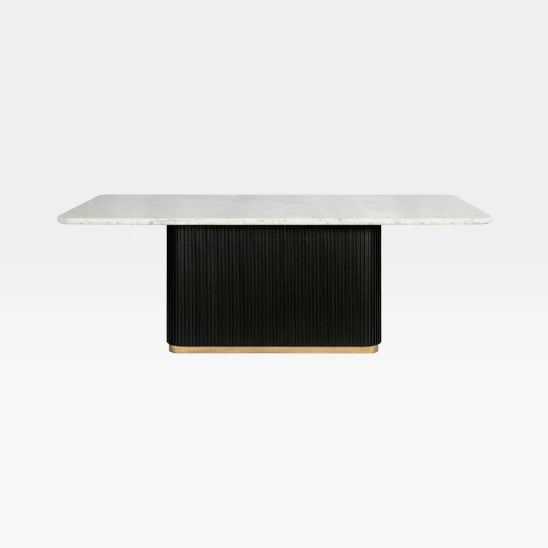 AURELIA dining table white/black - 220x100cm