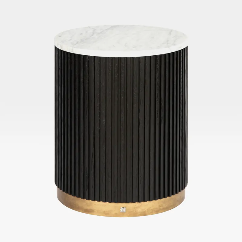 AURELIA side table white/black - dia 45cm