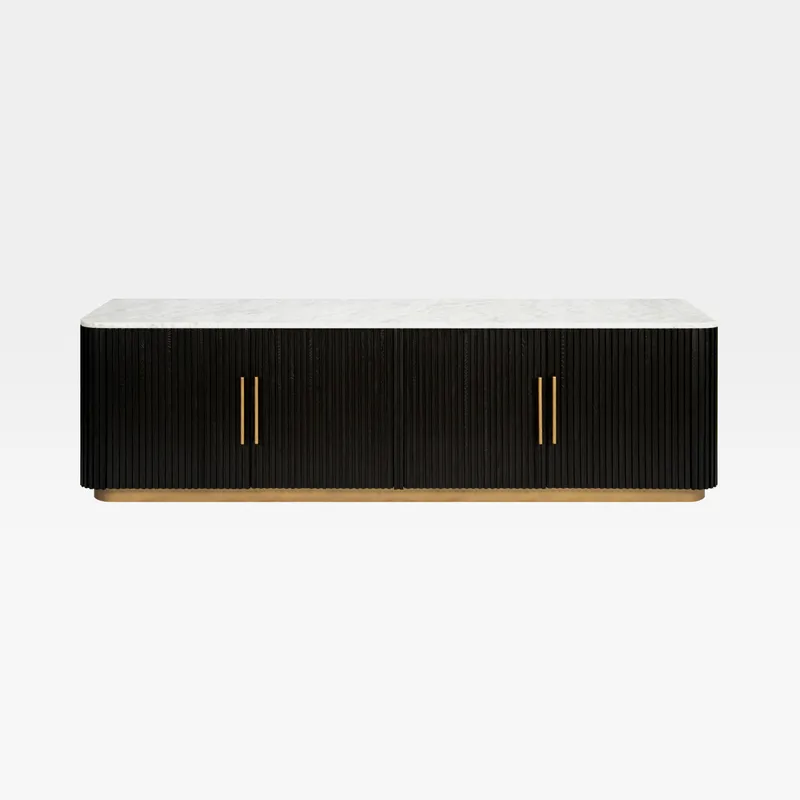 AURELIA tv unit white/black - 60x200cm