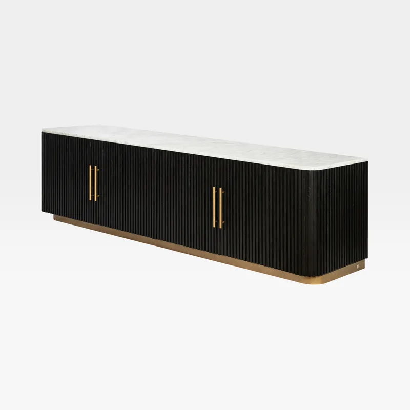 AURELIA tv unit white/black - 60x200cm
