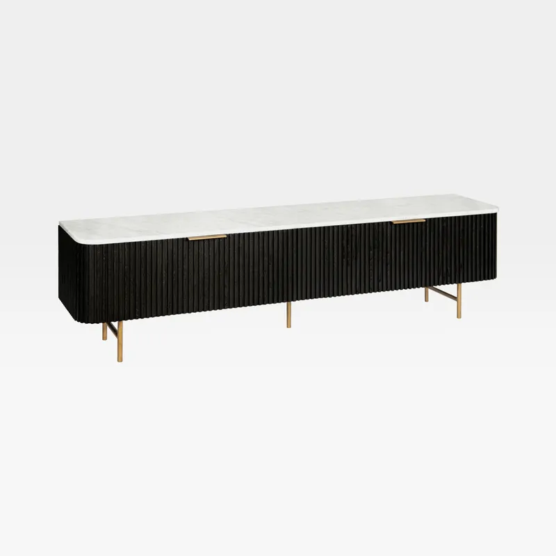 AURELIA tv unit white/black - 50x185cm