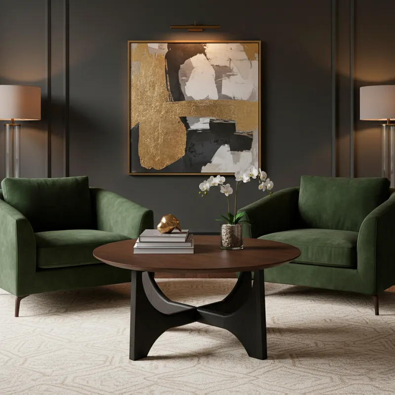 LUME coffee table brown - dia 100cm