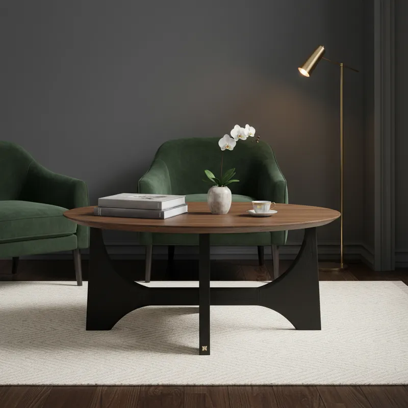LUME coffee table brown - dia 100cm