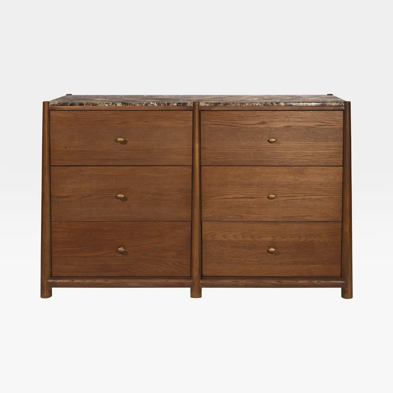 ZYRA chest of 6 drawers brown