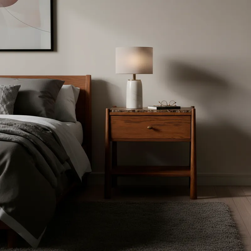 ZYRA bedside table brown