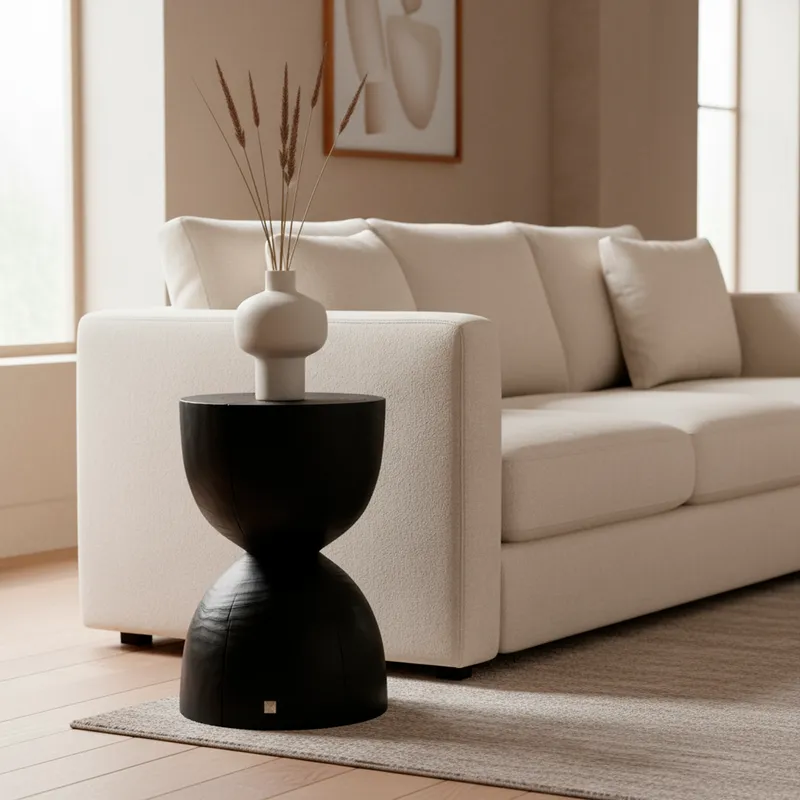 KORA side table black - dia 30cm