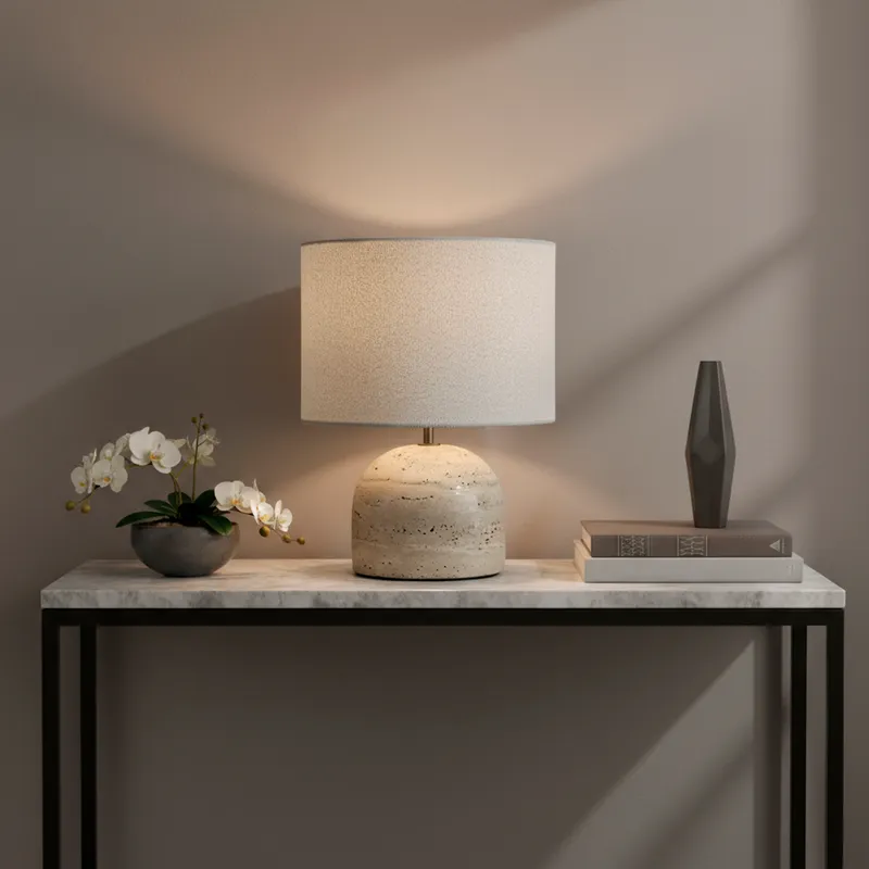 ALLICANTE table lamp white/natural - H42cm