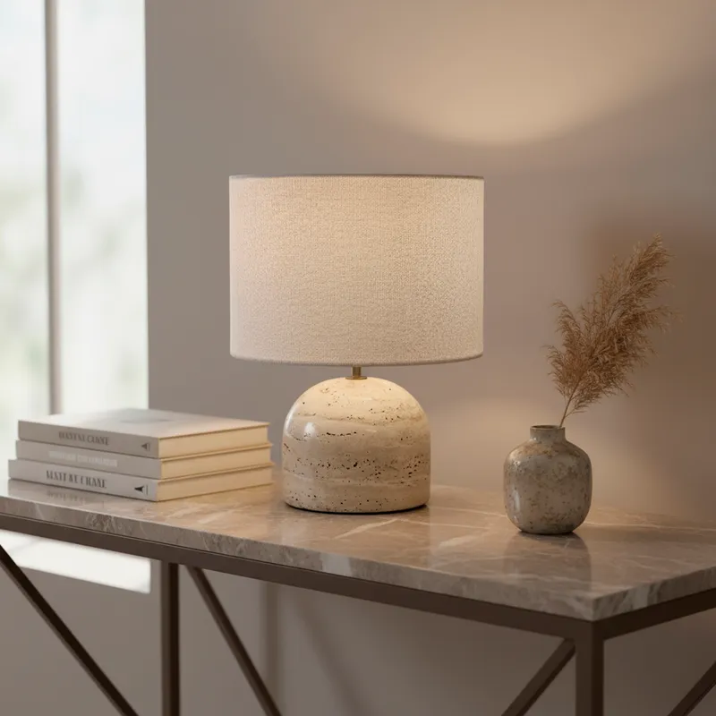 ALLICANTE table lamp white/natural - H42cm