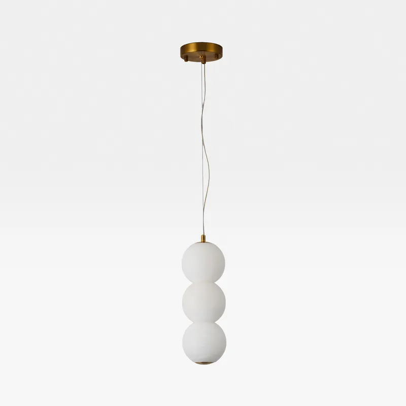OXFORD I pendant lamp white/brass - dia 12cm