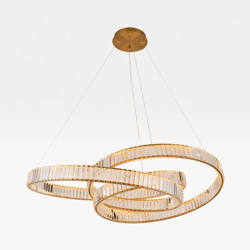 KAVALA chandelier clear/brass - dia 100cm