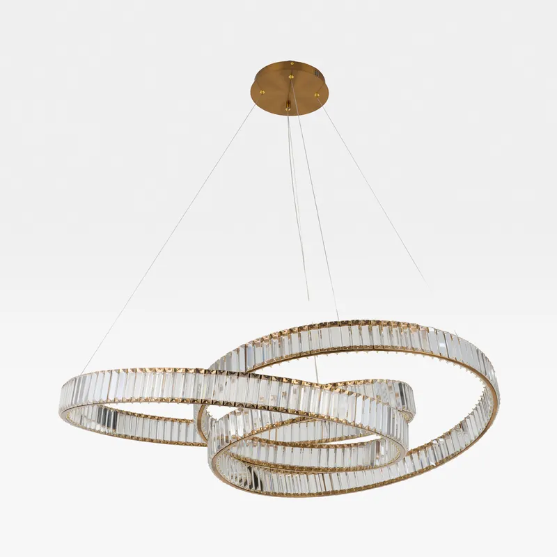 KAVALA chandelier clear/brass - dia 100cm