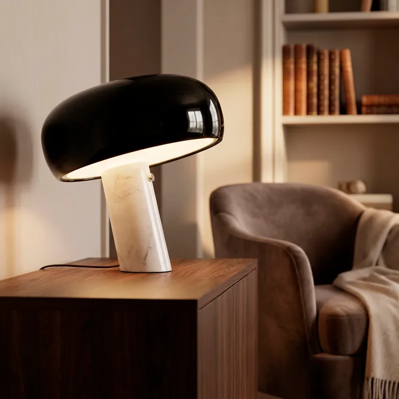 RADIUS table lamp black/white - H36cm