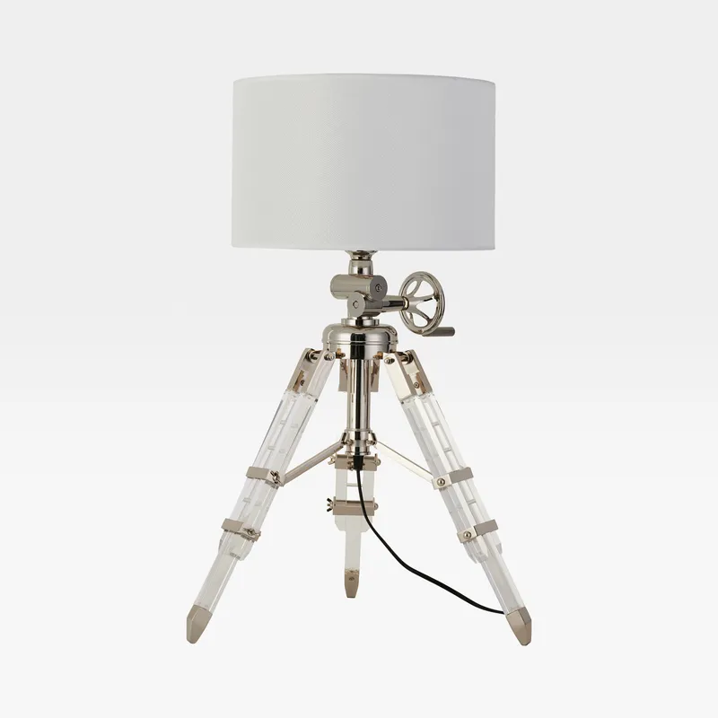 TELESCOPE table lamp white/chrome - H81cm