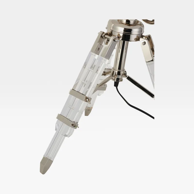 TELESCOPE table lamp white/chrome - H81cm