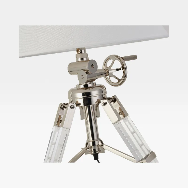 TELESCOPE table lamp white/chrome - H81cm
