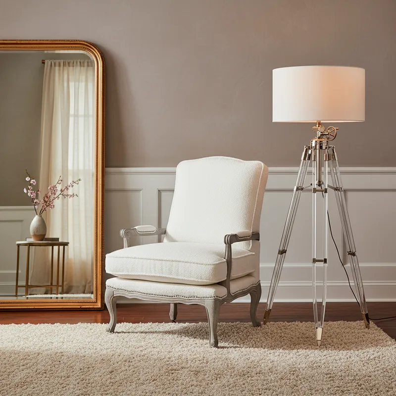 TELESCOPE floor lamp white/chrome - H195cm