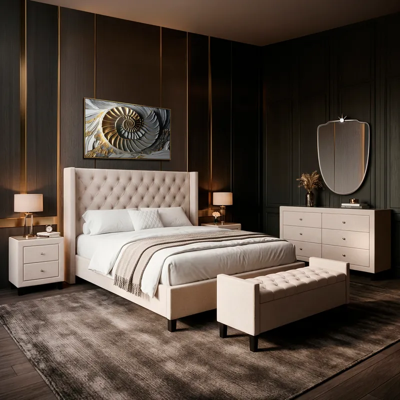 VALORE bedside table taupe