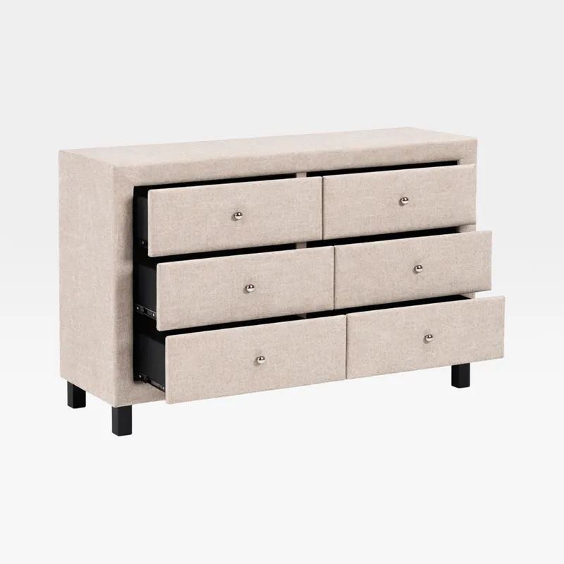 VALORE chest of 6 drawers taupe