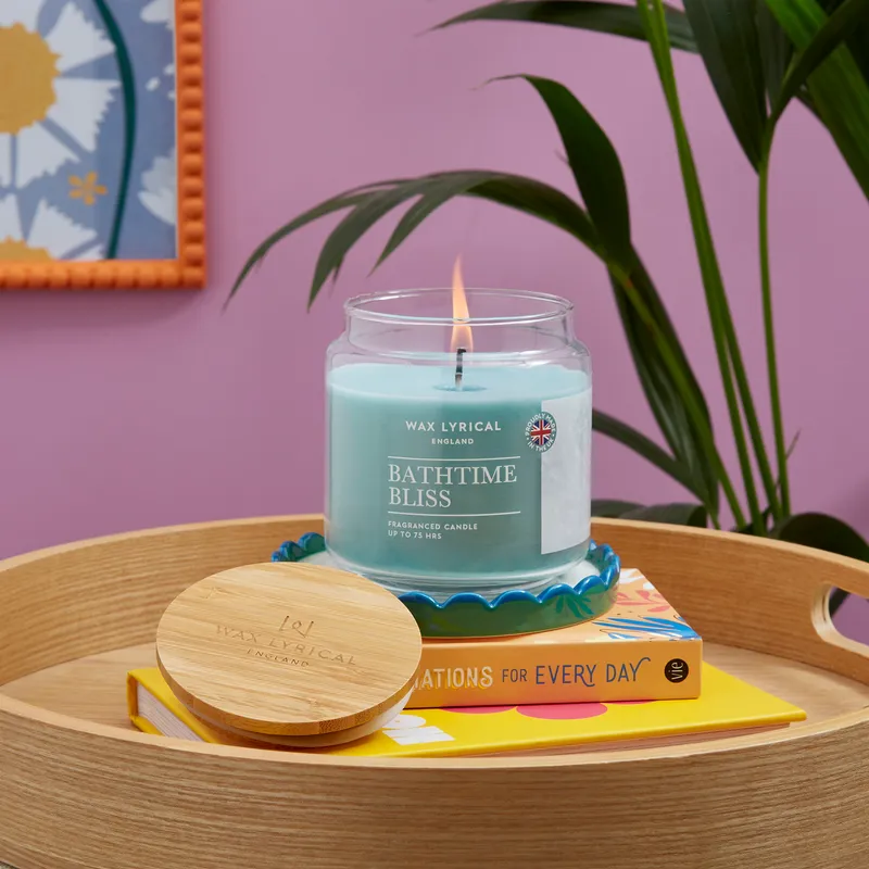 BATHTIME BLISS candle medium blue