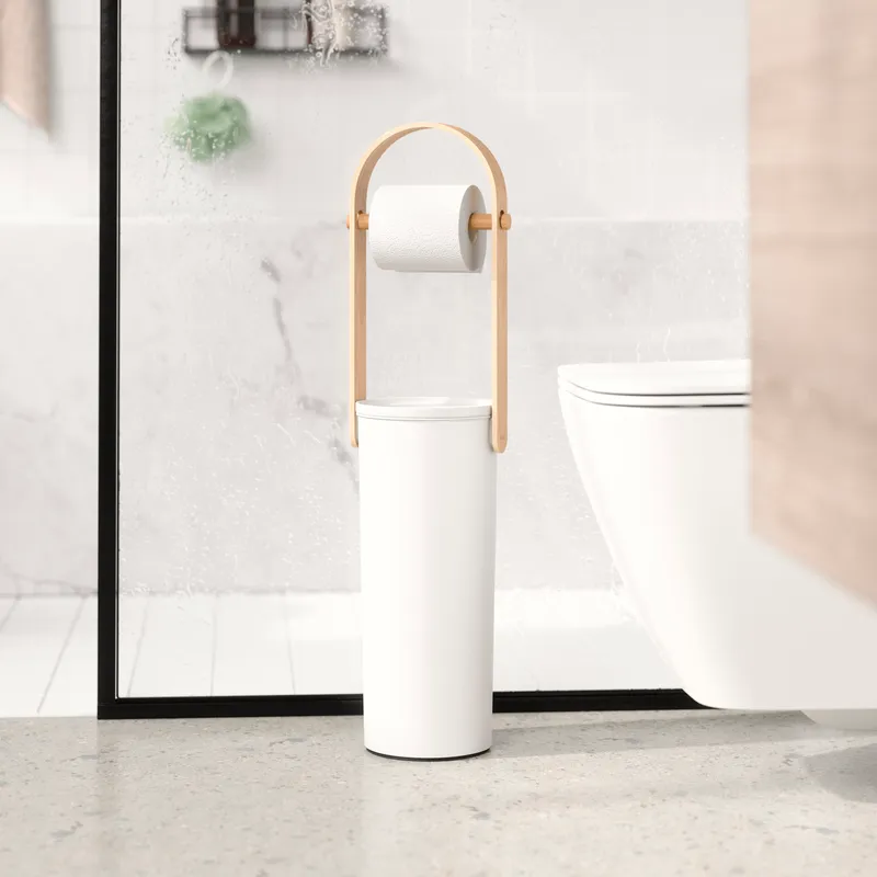 BELLWOOD toilet paper holder white/natural