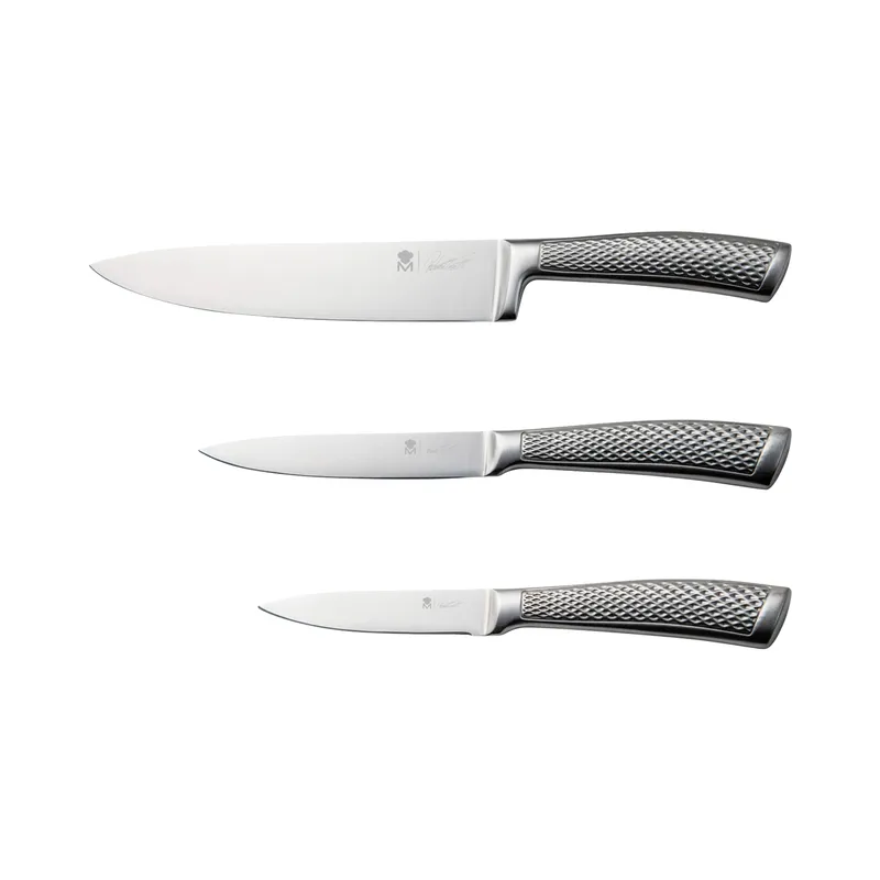 MASTERPRO knives grey set of 3