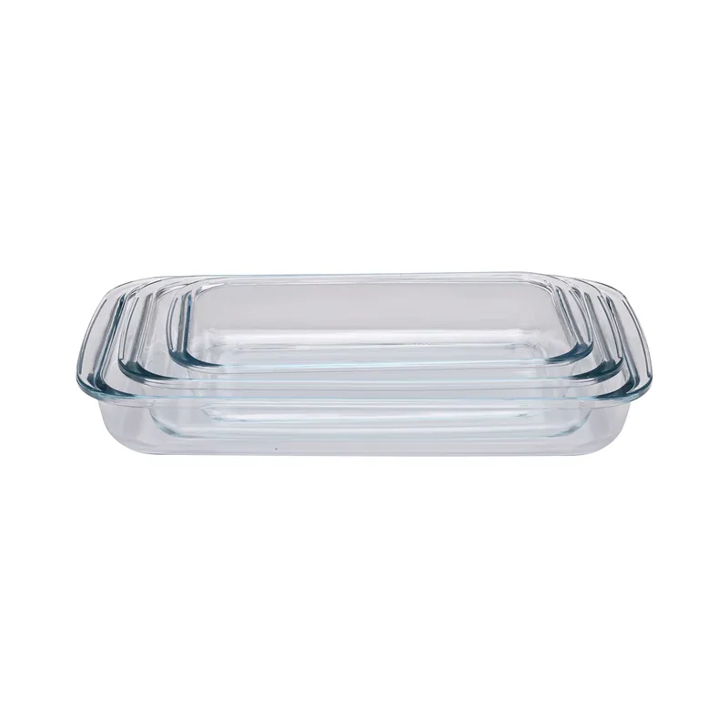ALPINA oven dish square clear set of 3