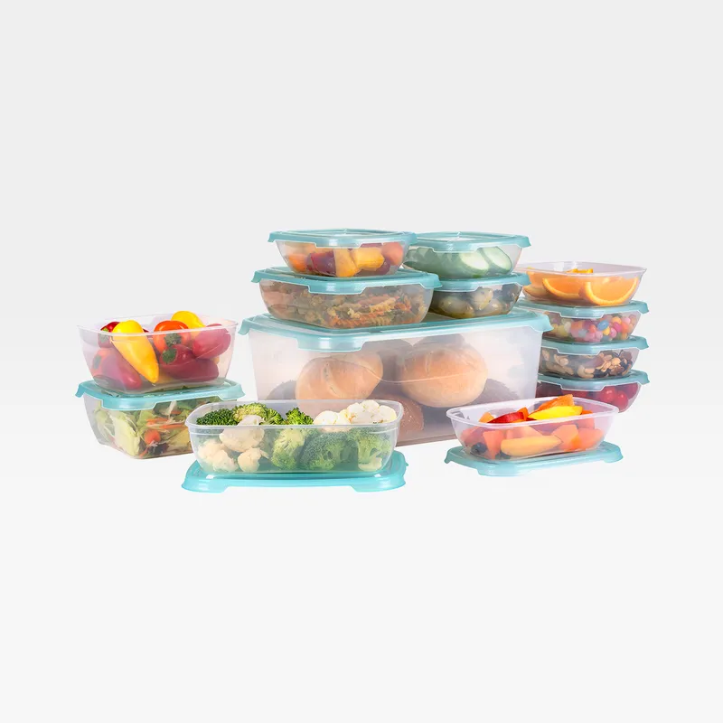 ALPINA storage boxes clear/blue set of 13