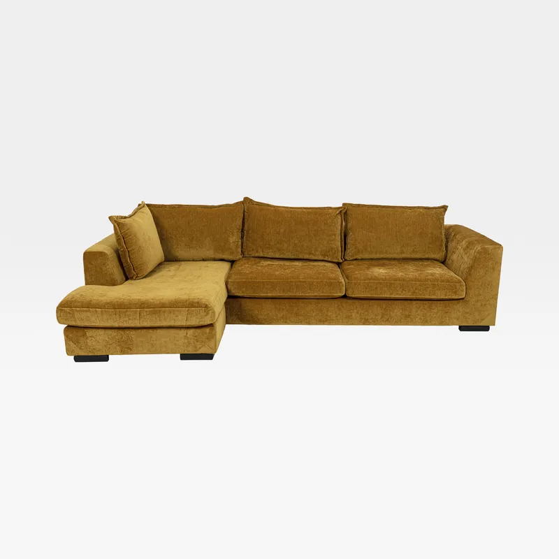 ELPASO 2 seater sofa with left chaise yellow