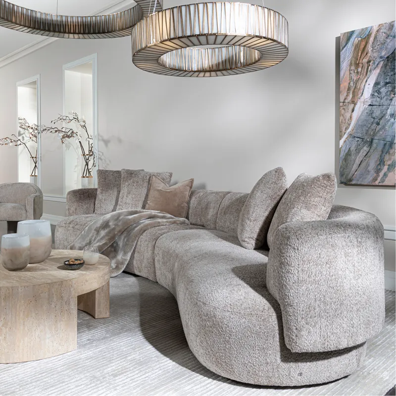 SYDNEY 2 seater left arm modular sofa taupe